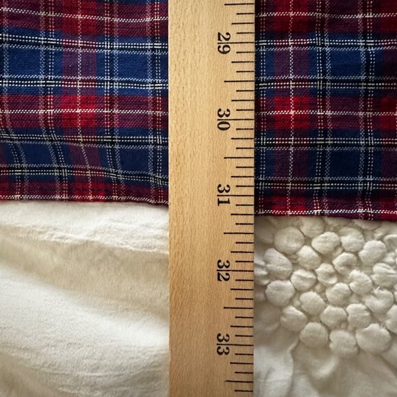 Gap Men's XXL  Blue/Red Plaid Long Sleeve Button-Up Shirt Standard Fit Stretch - Picture 7 of 8